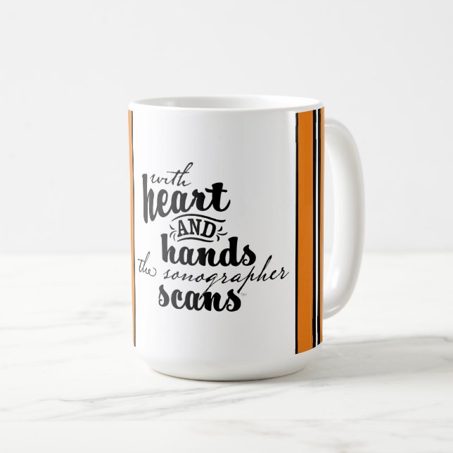 Mit Herz und Nieren scannt der Sonographen Kaffeetasse (VorderseiteRechts)