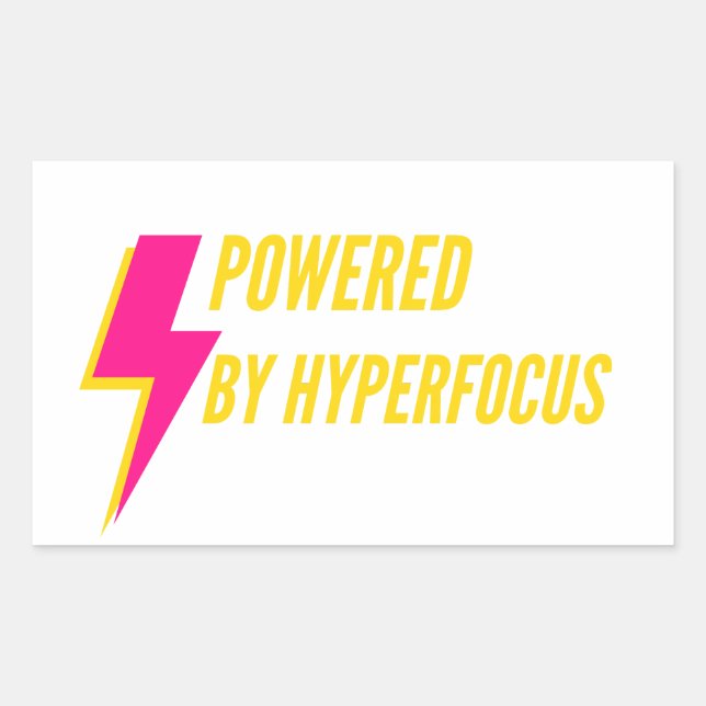 Mit Hyperfocus-Aufkleber Rechteckiger Aufkleber (Vorderseite)