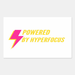 Mit Hyperfocus-Aufkleber Rechteckiger Aufkleber
