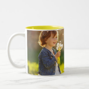 Mit Ihrem Foto Personalisierte Kaffeebeutel Zweifarbige Tasse