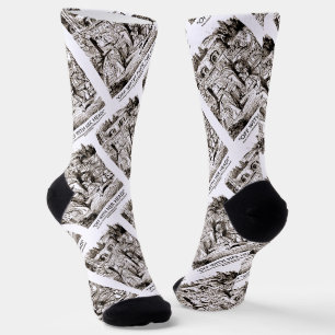 Mit ihrem Kopf Wonderland Alice Queen Zitat Socken