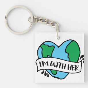 Mit ihrem umweltfreundlichen Icon Happy Earth Clip Schlüsselanhänger