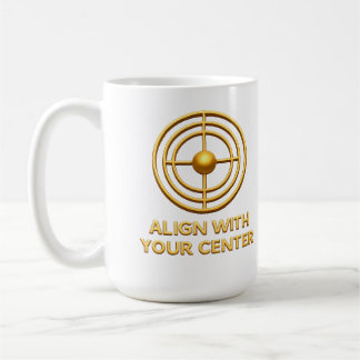 Mit Ihrem Zentrum golden Balance & Innere Ha Kaffeetasse