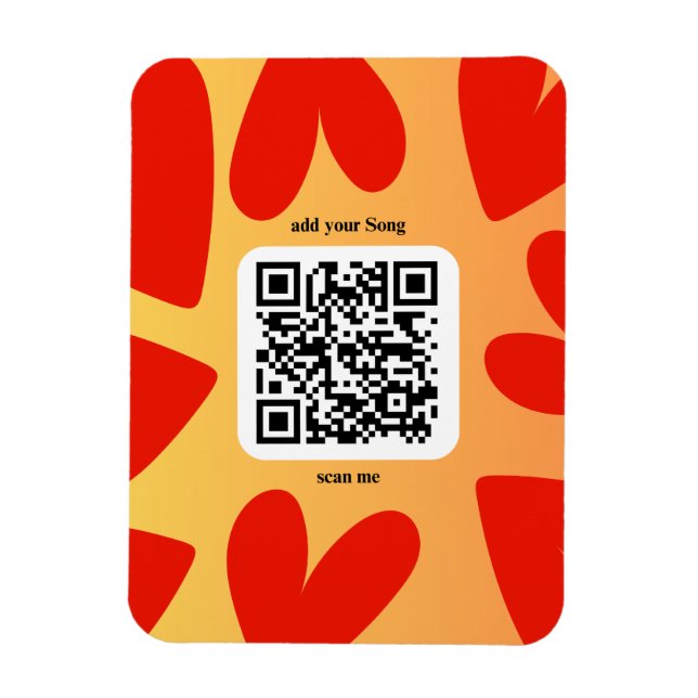 Mit individuellen persönlichen Song per QR-Code Magnet (Vertikal)