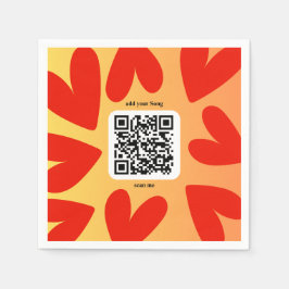 Mit individuellen persönlichen Song per QR-Code Serviette