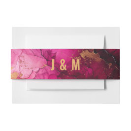 Mit Initialen Celestial Elegance Marble Symphony Einladungsbanderole