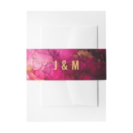 Mit Initialen Celestial Elegance Marble Symphony Einladungsbanderole