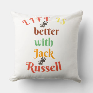 Mit Jack Russel Hund ist das Leben besser Kissen