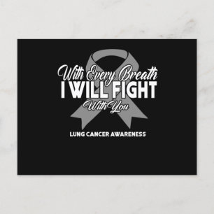 Mit jedem Atemzug werde ich mit dir kämpfen Lung Einladungspostkarte