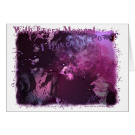 Mit jedem Augenblick habe ich den Power