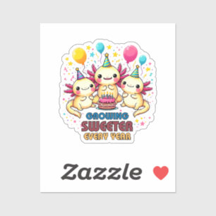 Mit jedem Jahr wird süßer Aufkleber