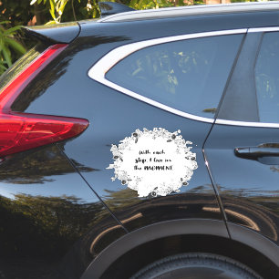 Mit jedem Schritt lebe ich im Augenblick - Achtsam Aufkleber