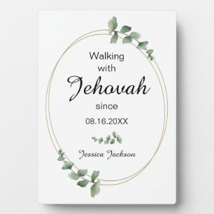 Mit Jehova wandeln seit der Taufe Eukalyptus Fotoplatte
