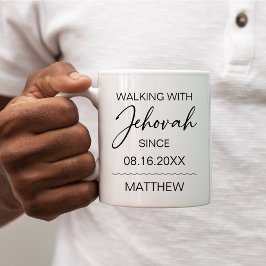 Mit Jehova Wandeln Seit Schwarz und Weiß Kaffeetasse