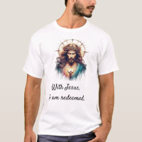 Mit Jesus bin ich erlöst Emotional Luxury T - Shir