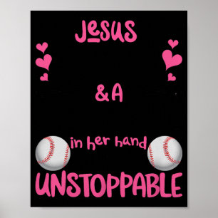 Mit Jesus in ihrem Herzen und einem Softball ist s Poster