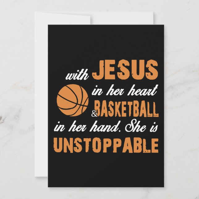 mit Jesus in ihren Basketball-T - Shirt (Vorderseite)