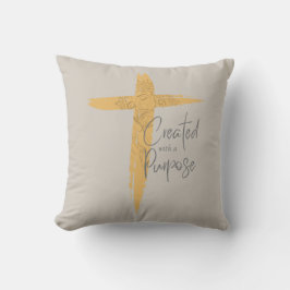 Mit Jesus kreiertes Gold-Kreuz Kissen