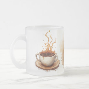 Mit Kaffee befleckt Mattglastasse