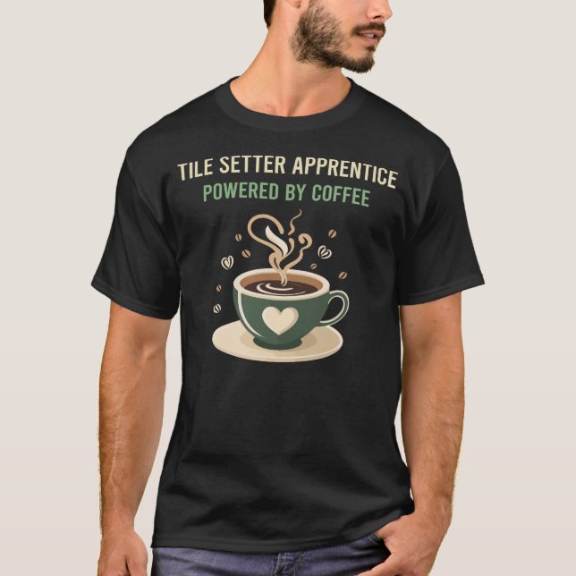 Mit Kaffee-Set-Lehrling T-Shirt (Vorderseite)