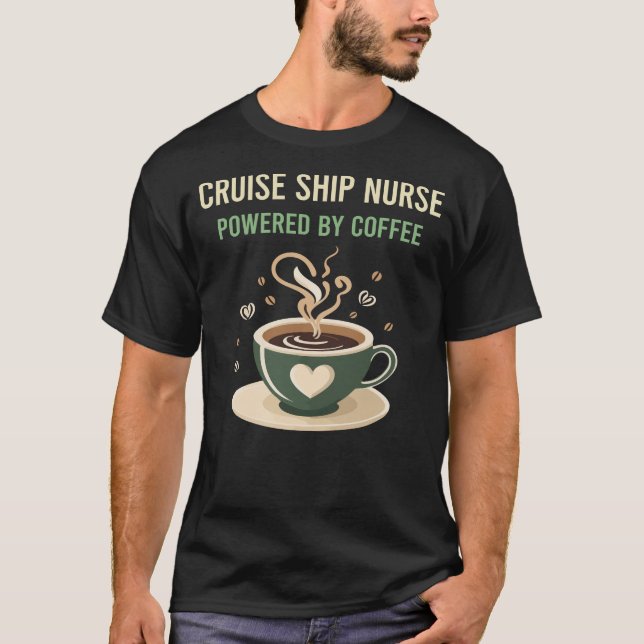 Mit Kaffeeschiffen versorgt T-Shirt (Vorderseite)