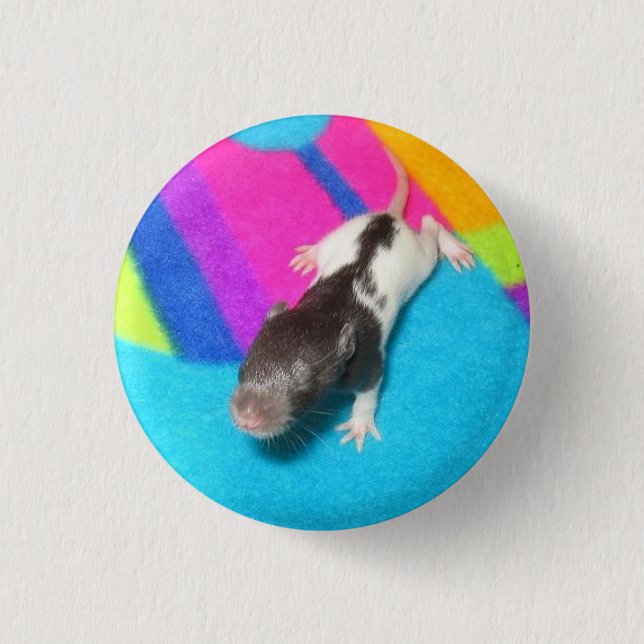 Mit Kapuze Baby-Ratte Button (Vorderseite)