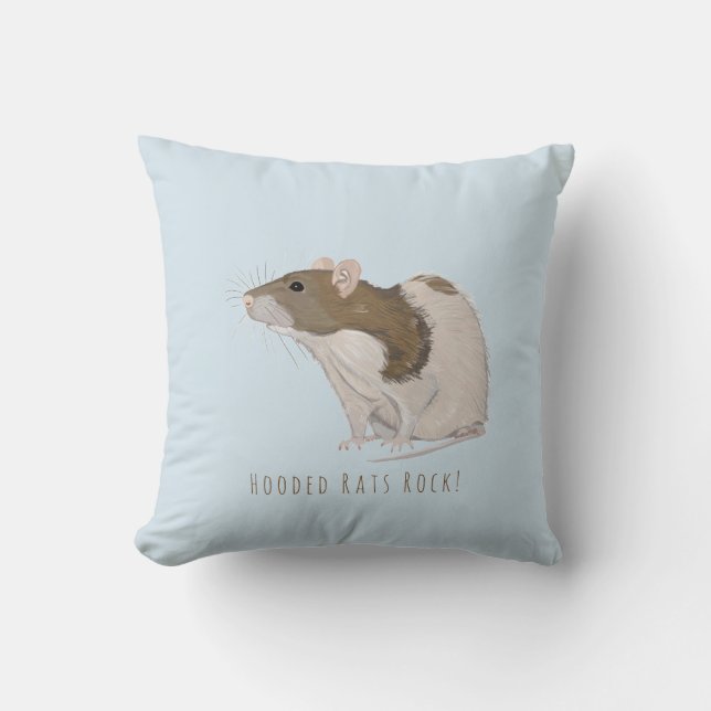 Mit Kapuze Ratten-Felsen-Goldhasen-mit Kapuze Kissen (Vorderseite)