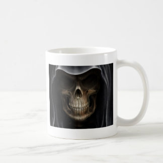Mit Kapuze Schädel - grimmiger Sensenmann Kaffeetasse