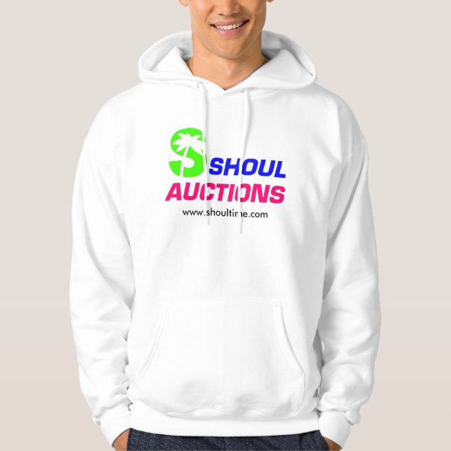 Mit Kapuze Sweatshirt, weiß Hoodie (Vorderseite)