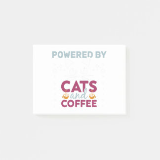 Mit Katzen und Kaffee versorgt Post-it Klebezettel