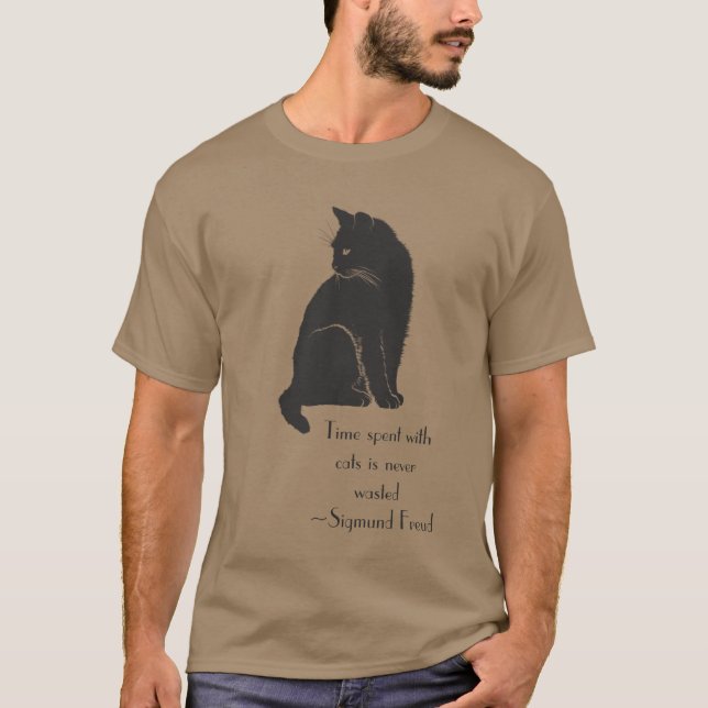 Mit Katzen verbrauchte Zeit ist nie verschwendet k T-Shirt (Vorderseite)