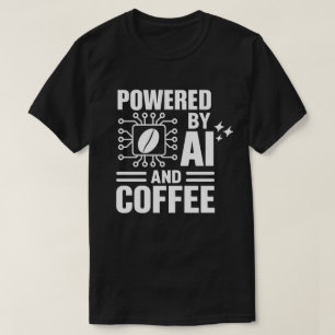 Mit KI und Kaffee-Shirt Geek Tech Spaß T-Shirt