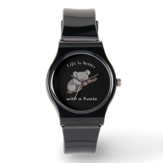 Mit Koala ist das Leben besser Armbanduhr (Vorderseite)