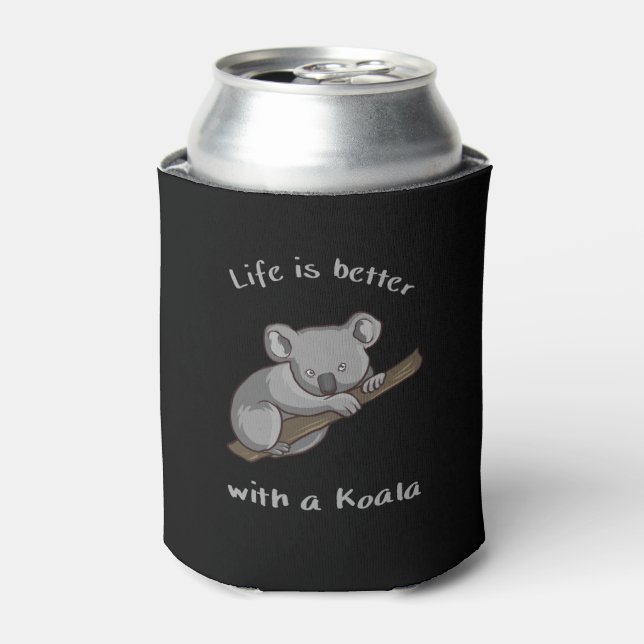Mit Koala ist das Leben besser Dosenkühler (Kanne Vorderseite)