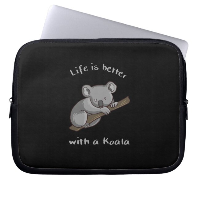 Mit Koala ist das Leben besser Laptopschutzhülle (Vorderseite)
