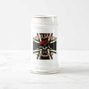 MIT Kruez Stein Deutsch Feldjager Bierglas
