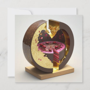mit Kuchen gefüllte Schokolade Mitteilungskarte