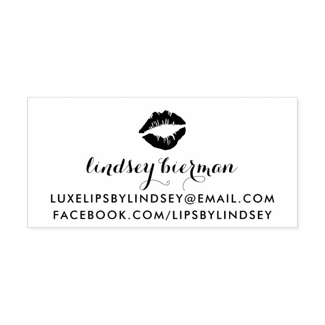mit Kuss versiegelt | Lip Product Distributor Permastempel (Design)