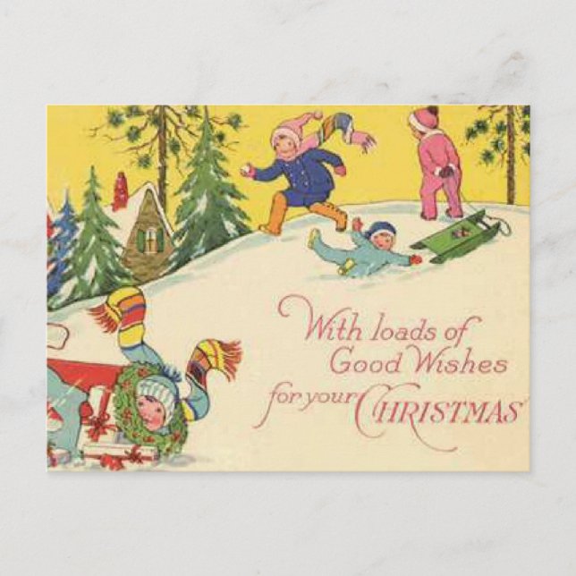 Mit Lasten der guten Wünsche für Ihr Weihnachten (Vorderseite)
