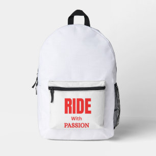Mit Leidenschaft fahren – Inspirierende Motorrad-T Bedruckter Rucksack