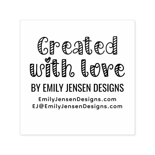 Mit Liebe #2 Website-URL für Firmennamen erstellt Permastempel (Design)