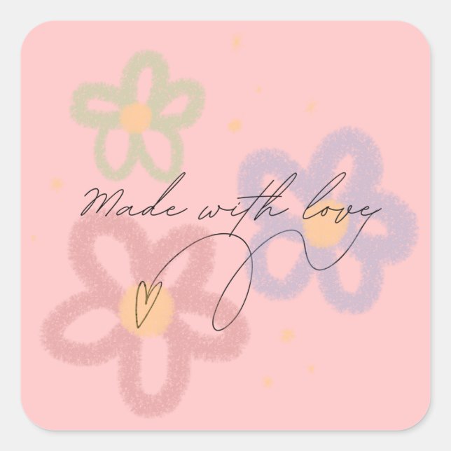 Mit Liebe Aufkleber (Vorderseite)