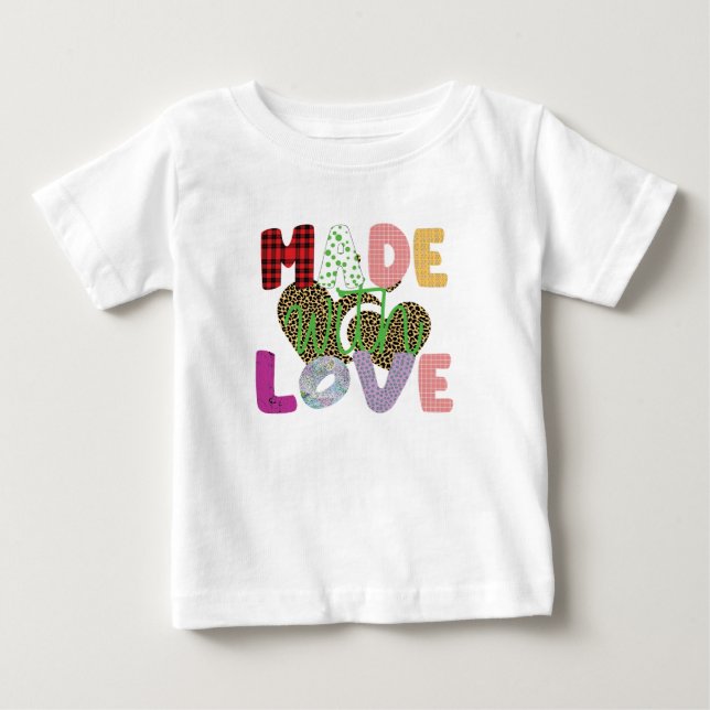 Mit Liebe Baby T - Shirt hergestellt (Vorderseite)