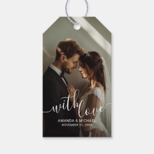 "Mit Liebe" benutzerdefinierte Foto-Gastgeschenk H Geschenkanhänger