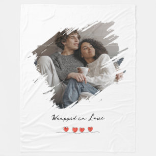 Mit Liebe eingehüllt - Valentinstag-Foto personali Fleecedecke