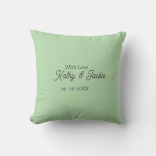 Mit Liebe füge Paarname Hochzeit einfach minimal h Kissen