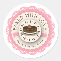 Mit Liebe Gebacken Danke Für Ihre Bestellung Runde