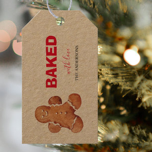Mit Liebe Gebacken Frohe Weihnachten Geschenkanhänger