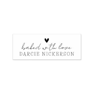 Mit Liebe Gebacken Gummistempel