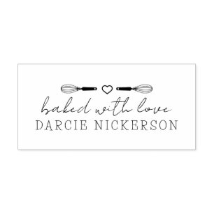 Mit Liebe Gebacken Gummistempel